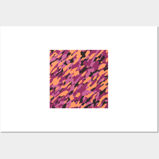 Purple Coral Camouflage Posters and Art